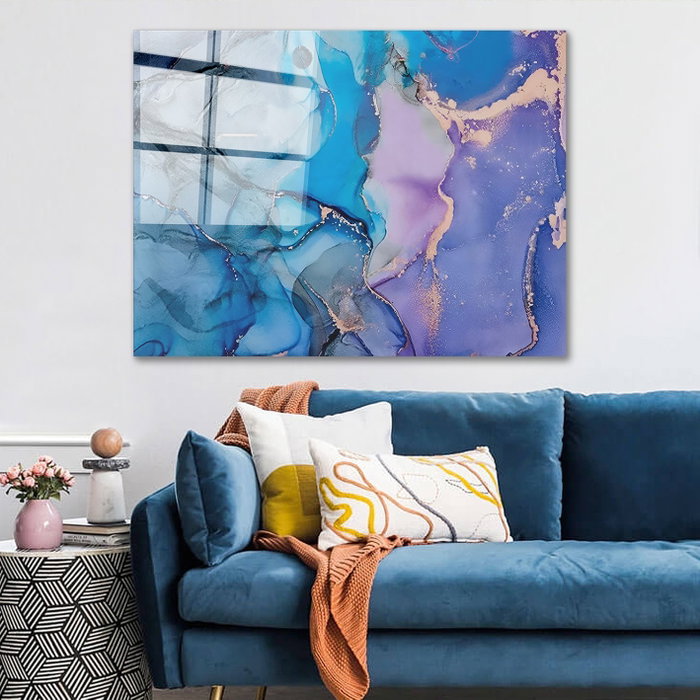 Wallity Pintura Decorativa de Vidrio Templado Multicolor 70 x 100 cm